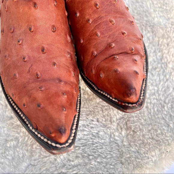 *Jar Boots | Orange Ostrich Leather Western Boot Size 20/13 - Picture 5 of 15